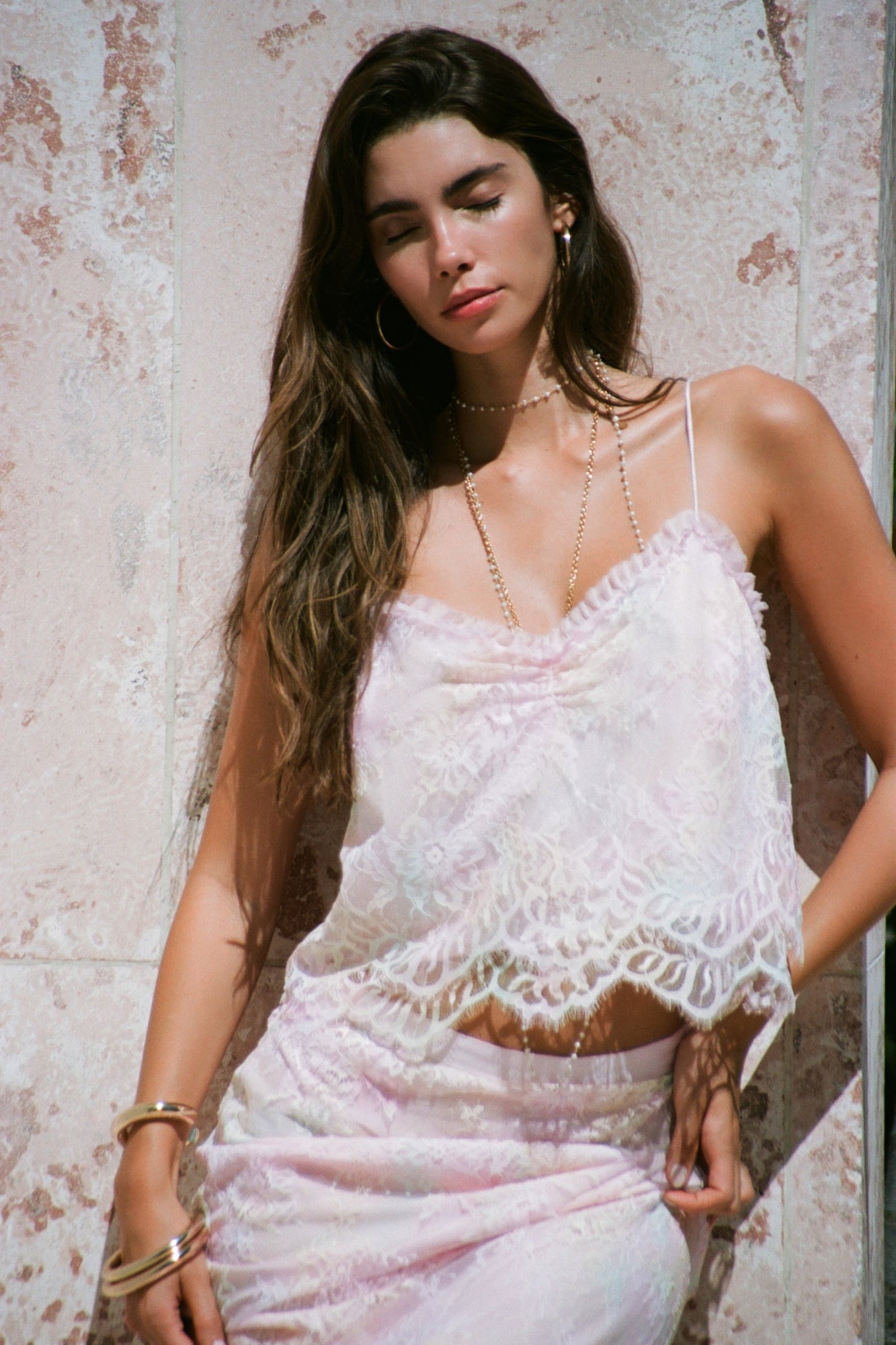 Ferni Tie-Dye Lace Cami Top | Rainbow Sprinkles