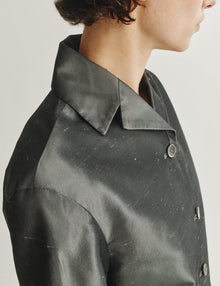 Womens | The Barrett Jacket In Silk Shantung | Charcoal
