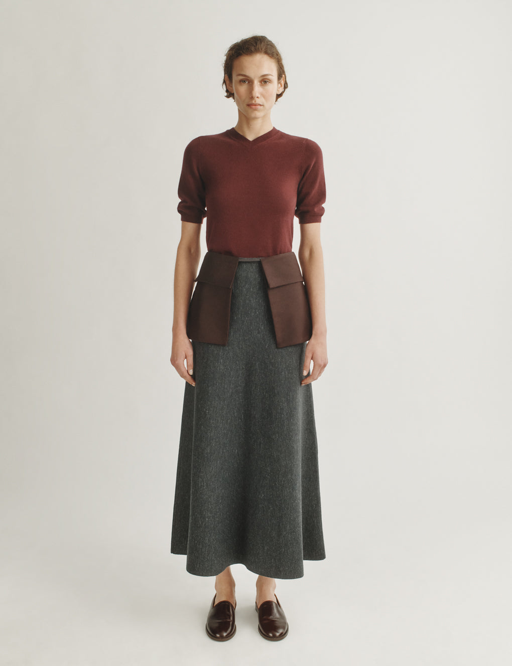 Womens | The Dez Sweater in Wool and Cashmere | Dark Wine