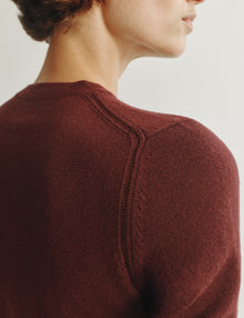 Womens | The Dez Sweater in Wool and Cashmere | Dark Wine
