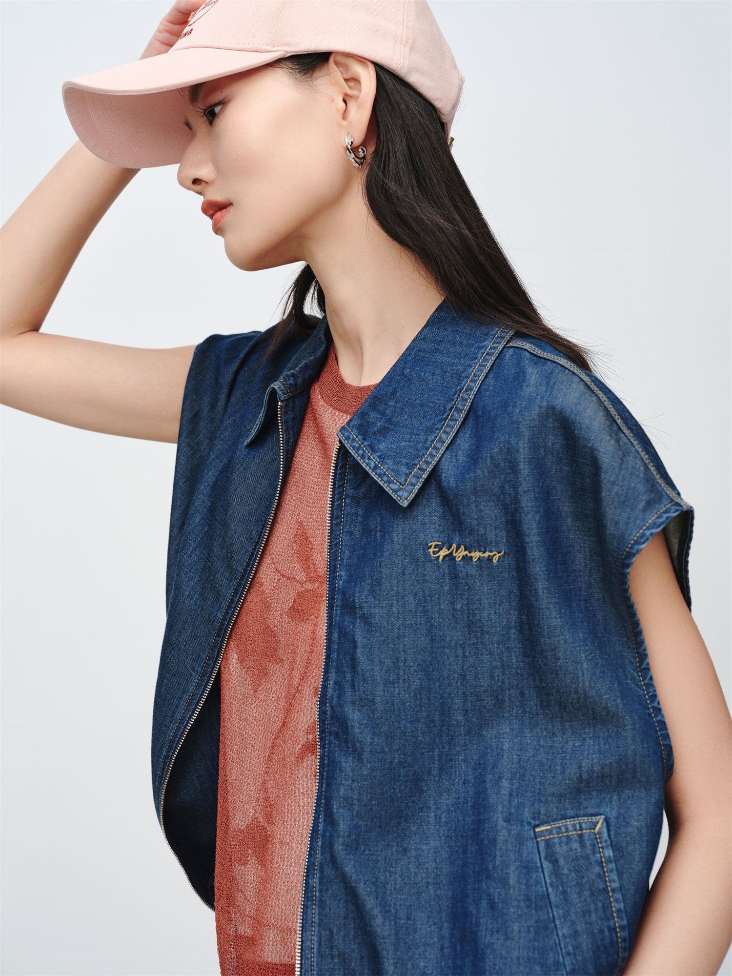 Tencel-Cotton Denim Jacket | Navy