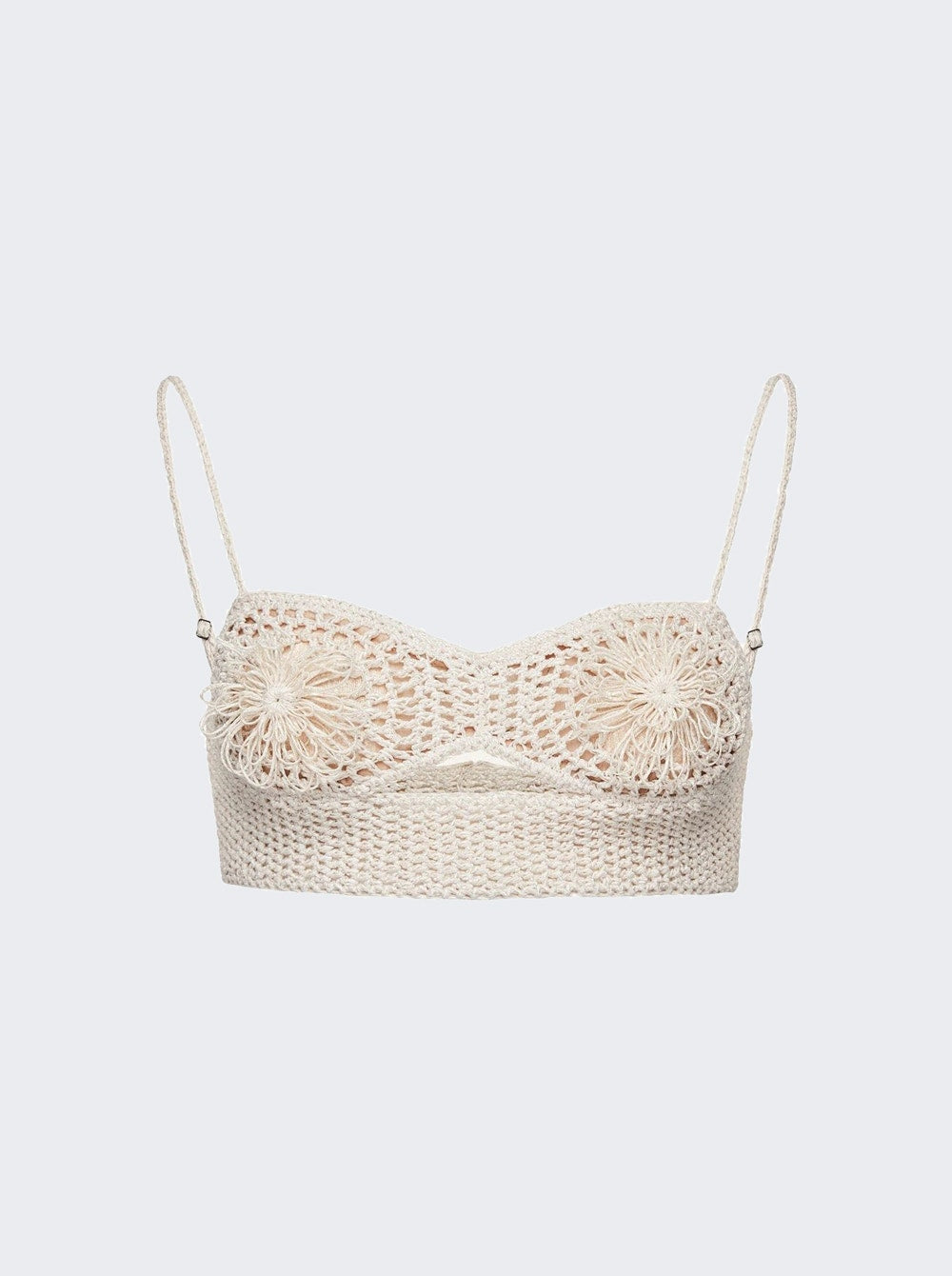 Women | Magda Butrym | Flower Cup Crochet Top | Cream