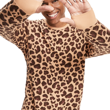 Ultra-Soft French Terry Long-Sleeve Tee | Leopard