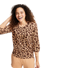 Ultra-Soft French Terry Long-Sleeve Tee | Leopard