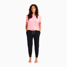 Modal French Terry Long House Shorts | Black/Flamingo