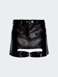 Women | Courrèges | Chaps Vinyl Skirt | Black