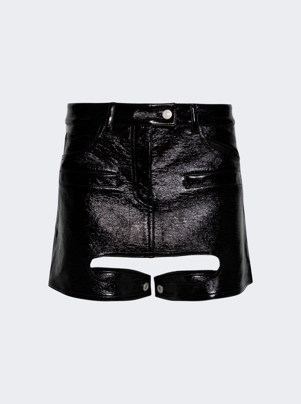 Women | Courrèges | Chaps Vinyl Skirt | Black