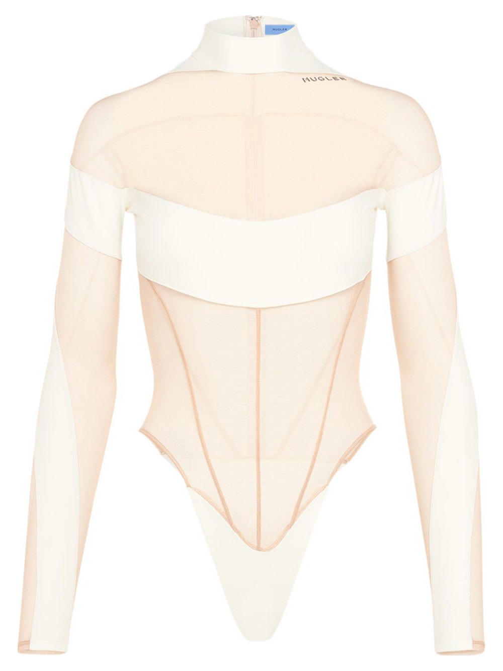 Women | Mugler | Barely There Panel Bodysuit Beige