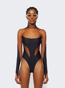 Women | Mugler | Illusion Mockneck Bodysuit