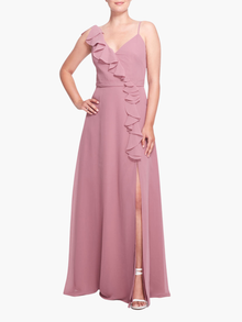 Siena Ruffle Cami Gown | Mauve