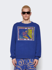 Men | The Elder Statesman | Complexity Theory Crewneck Sweatshirt | Blue Jay