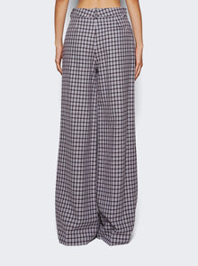 AREA | Crystal Button Wide Leg Trousers | Lilac