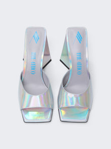 Women | The Attico | Devon Mule 115mm | Holographic Silver