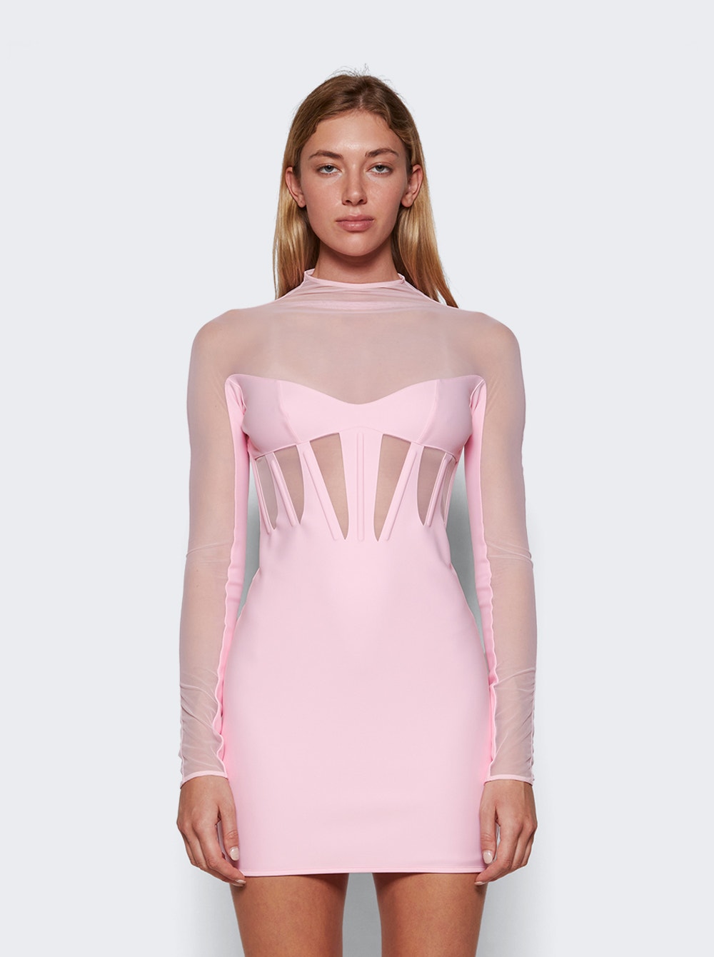 Women | Mugler | Corset Illusion Dress | Pink