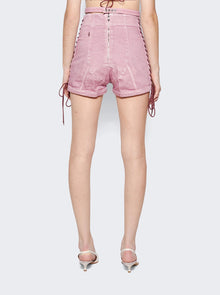 Women | Jean Paul Gaultier X Knwls | Washed Laced Crop Top | Lilac