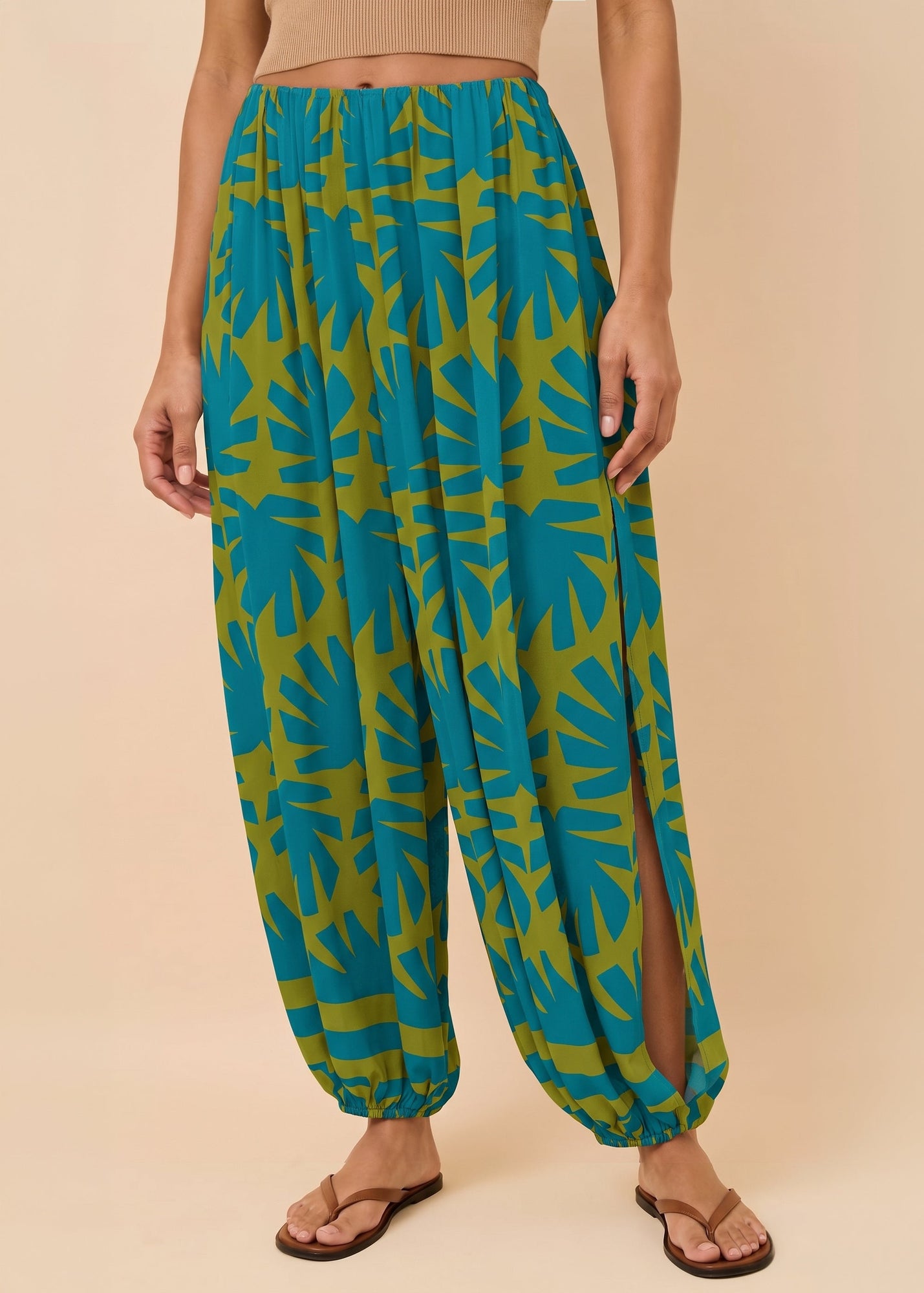 Womens | Lacy Pant | Chartreuse/Teal