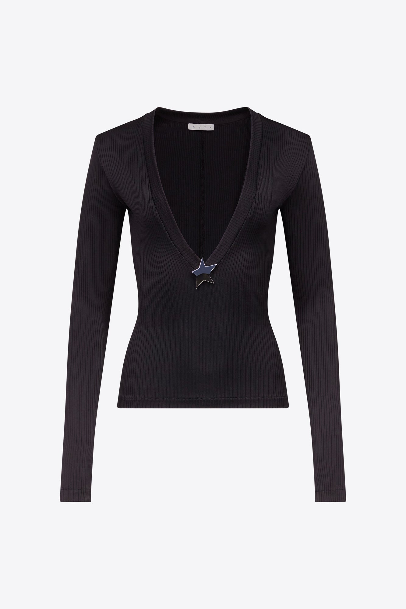 Star Stud Long Sleeve Top | Black