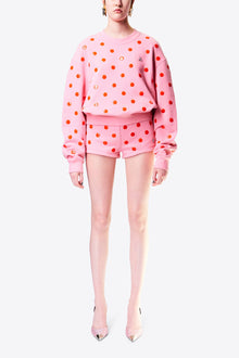Polka Dot Sweatshirt | Powder Pink