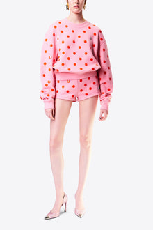 Polka Dot Sweatshirt | Powder Pink