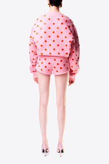 Polka Dot Sweatshirt | Powder Pink