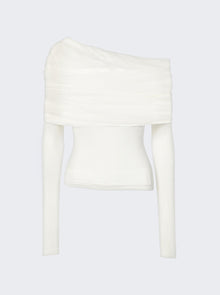 Women | Christopher Esber | Sonora Veiled Long Sleeve Top | White