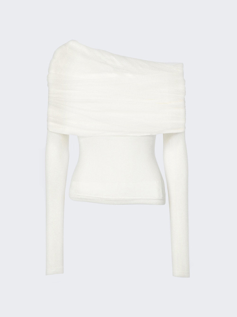 Women | Christopher Esber | Sonora Veiled Long Sleeve Top | White