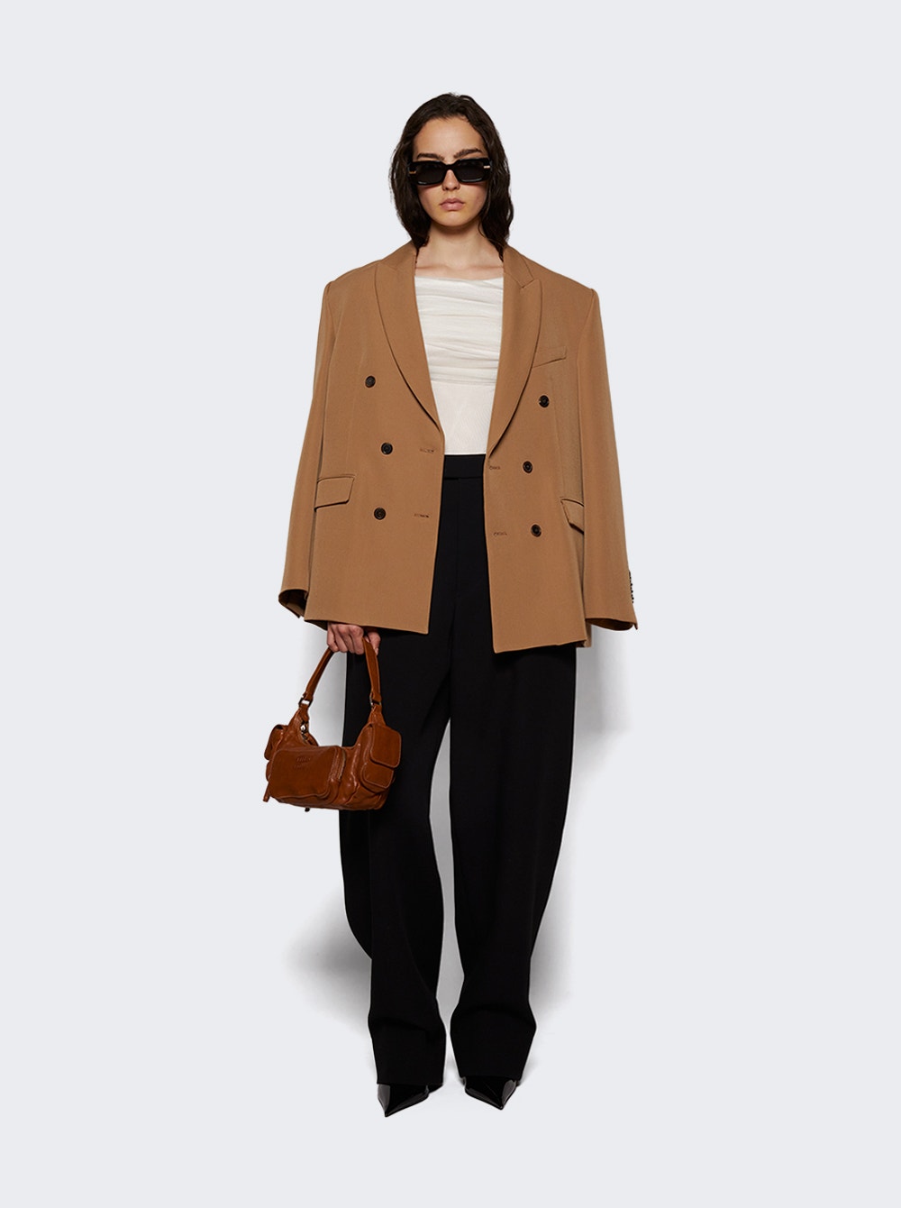 Women | Christopher Esber | Sonora Veiled Long Sleeve Top | White