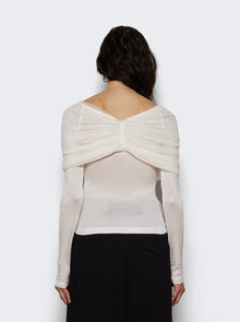 Women | Christopher Esber | Sonora Veiled Long Sleeve Top | White