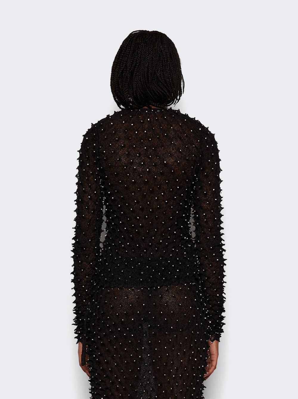 Women | Christopher Esber | Shibori Crystal Open Twist Top | Black