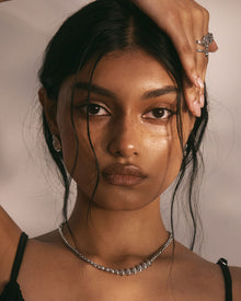 Wave Bezel Tennis Necklace | Silver | Cubic Zirconia