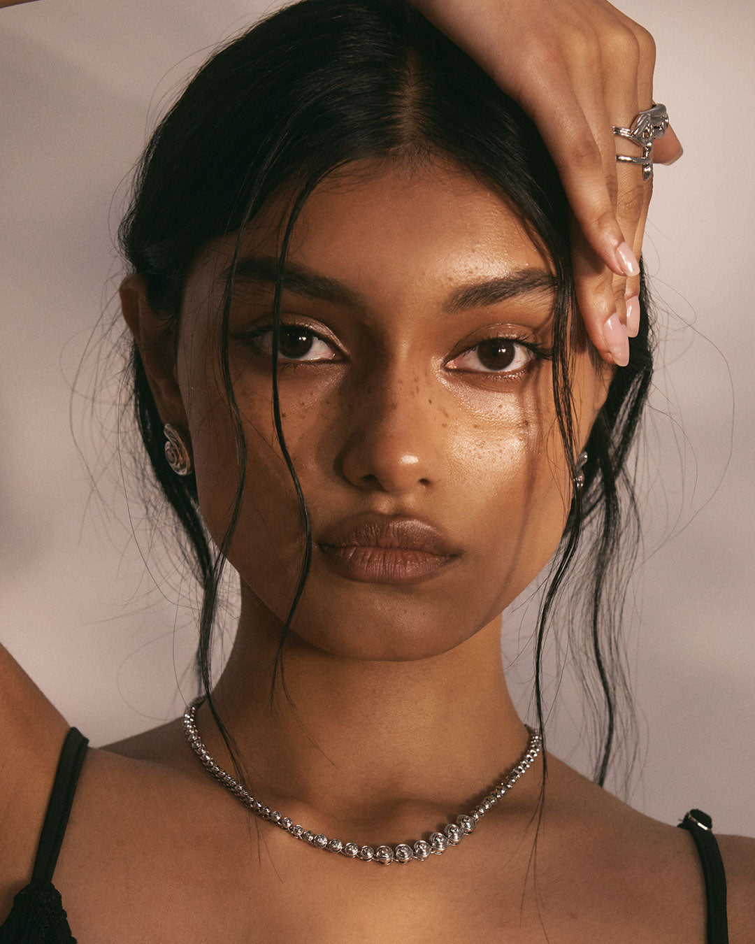 Wave Bezel Tennis Necklace | Silver | Cubic Zirconia