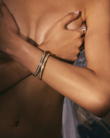 The Wave Hinge Cuff | Silver | Cubic Zirconia