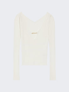Women | Jacquemus | Long Sleeve Scalloped Top Off | White