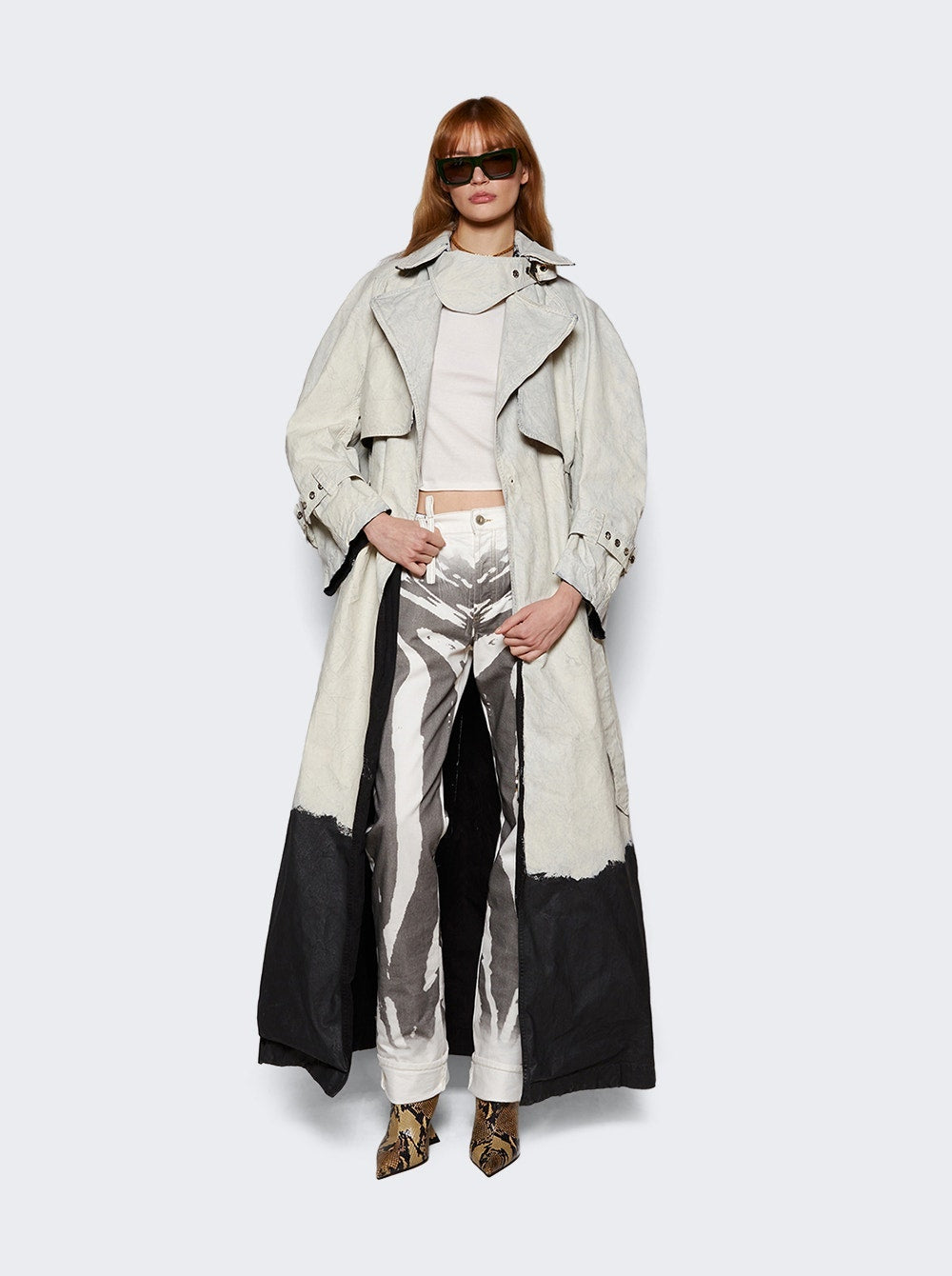 Women | The Attico | Long Pants | Dark Grey & White