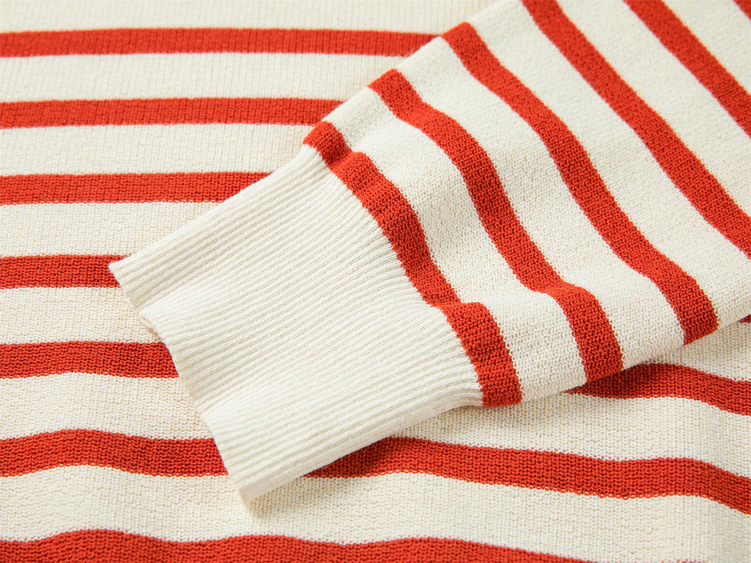 Vintage Striped Knit Sweater | Orange