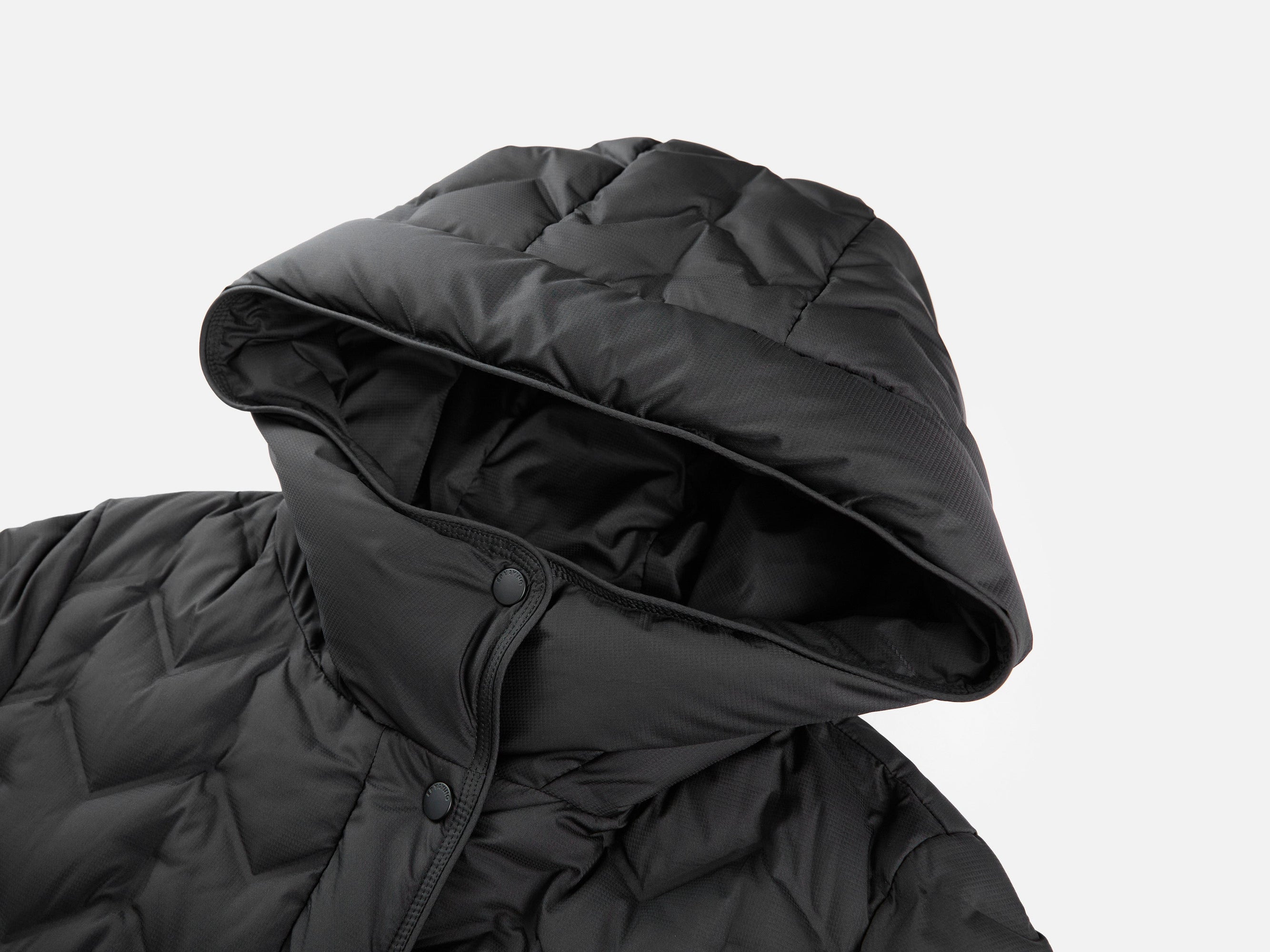 Quilted Long Coat | Black