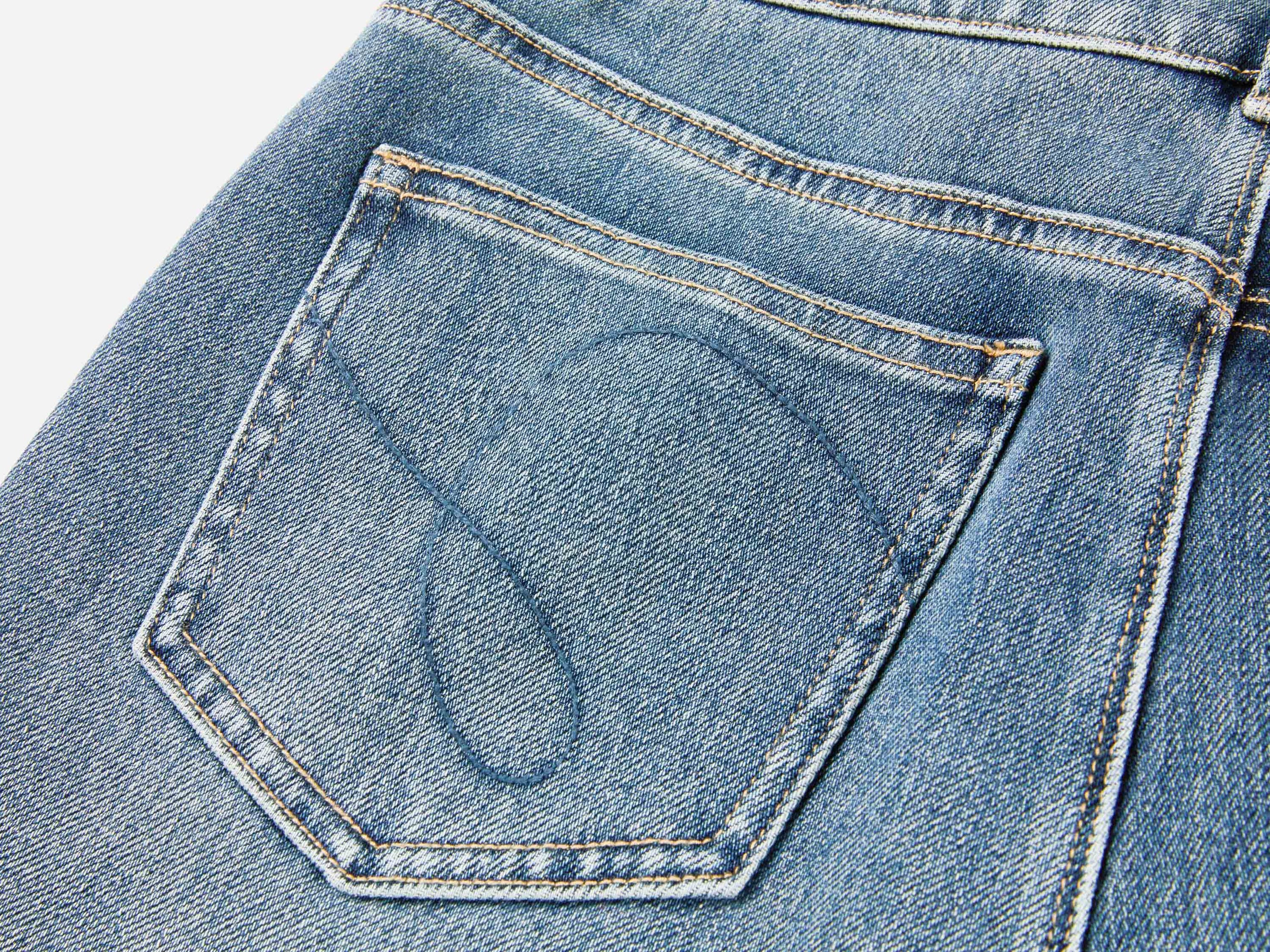 Cotton Blended Stretch Flare Pants | Blue