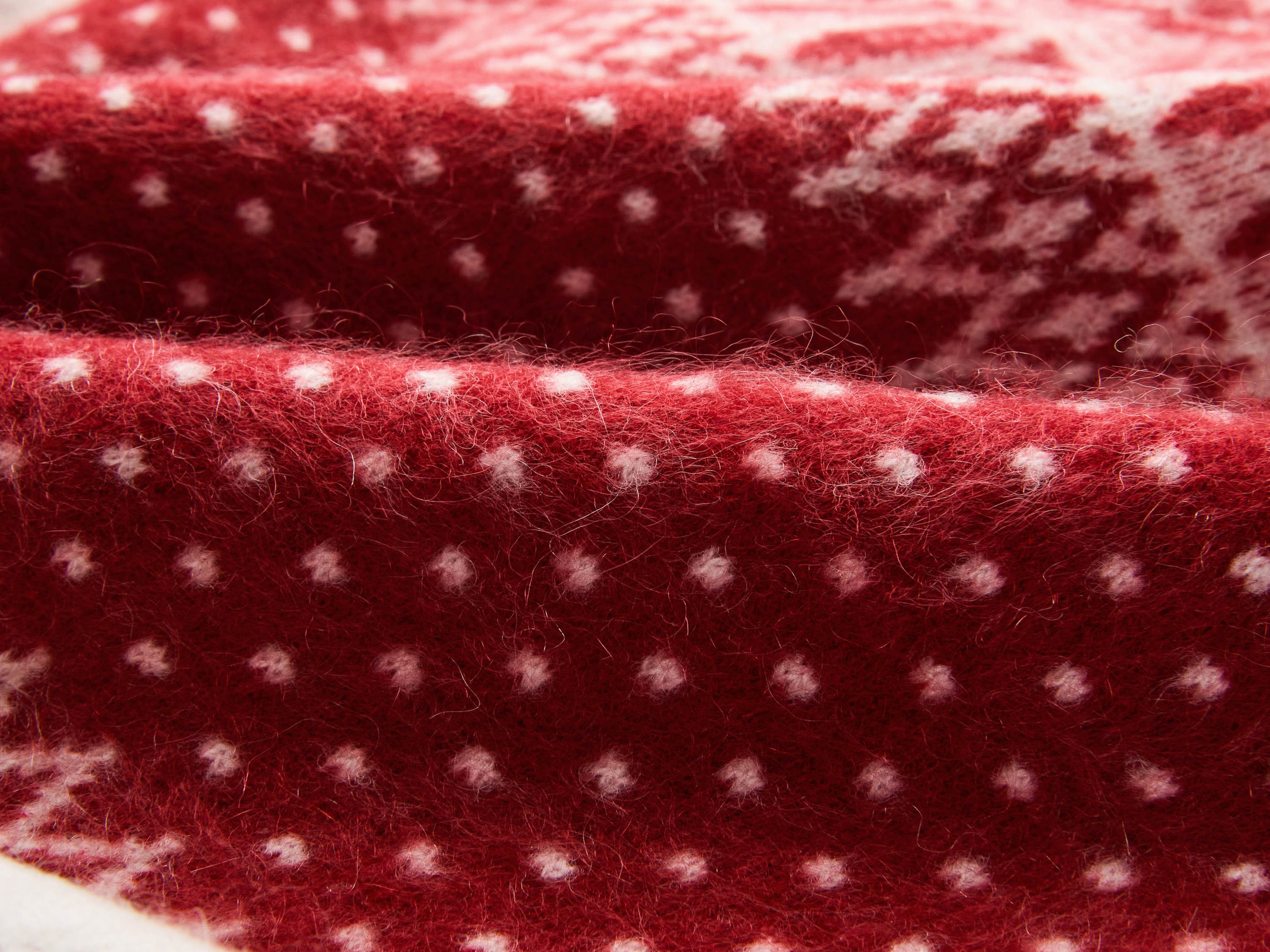 Cashmere Jacquard Cardigan | Red