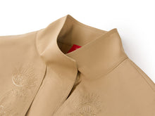 Mulberry Silk and Wool Trench Coat | Khaki