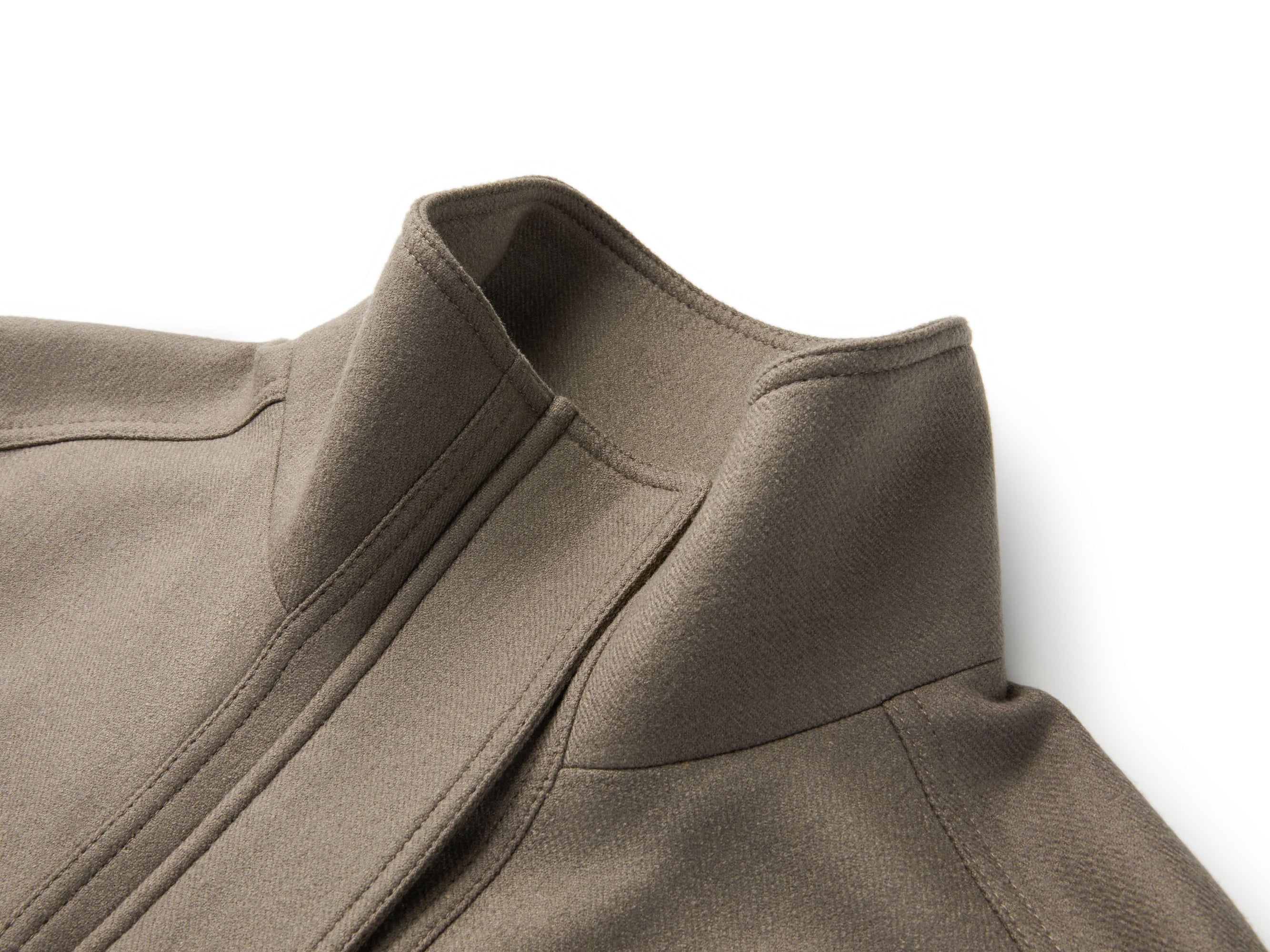Wool Mulberry Silk Casual Coat | Brown