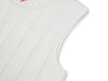 Mulberry Silk Sleeveless Knit Cardigan | White