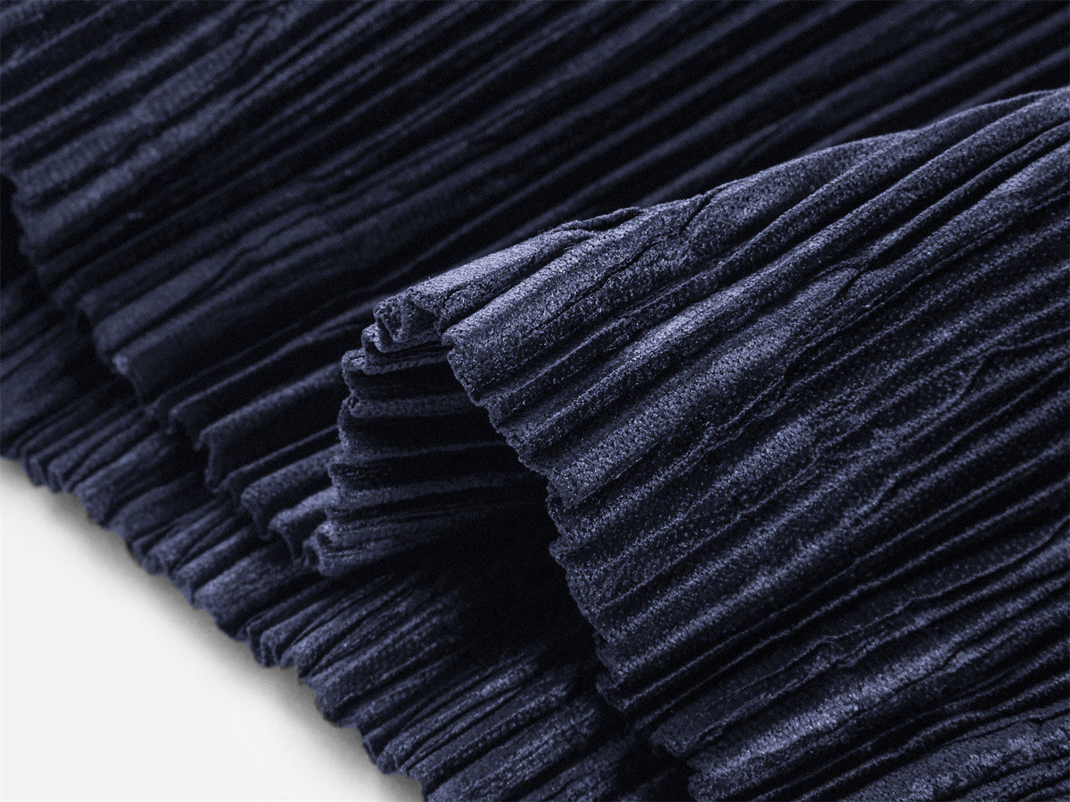 Pleated Slimming Dress | Navy