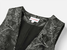 Chinese-Style Embroidered Short Vest | Black