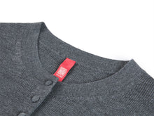 Pure Wool Knit Cardigan | Grey