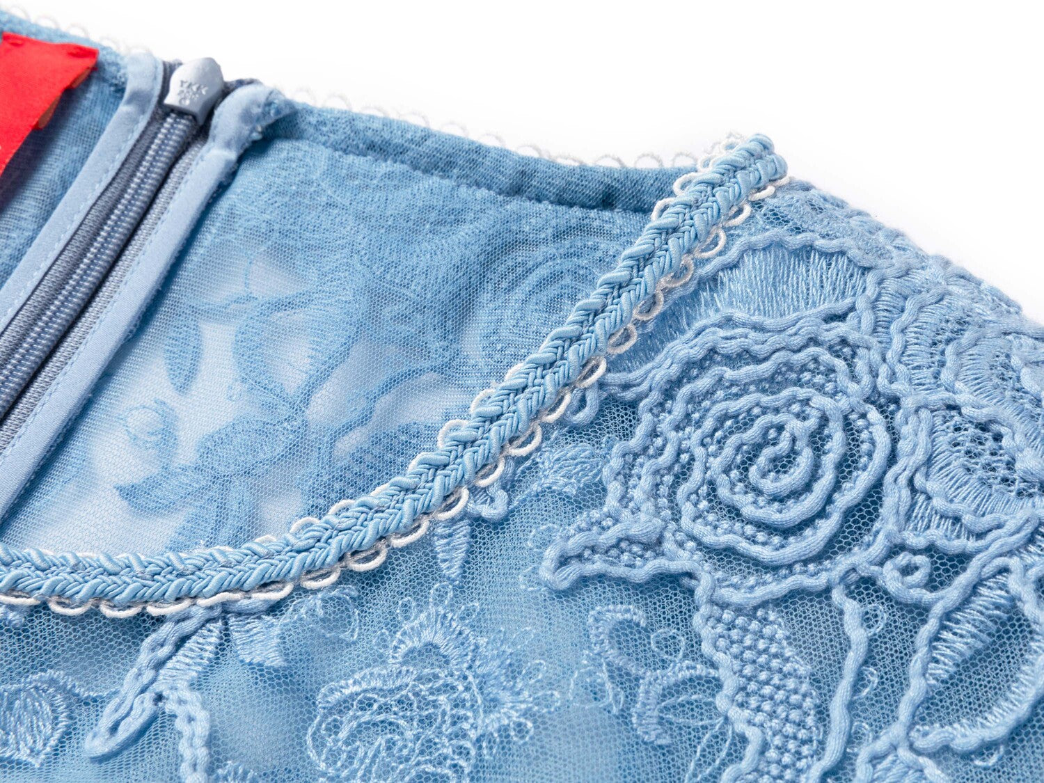 Peony Embroidered Dress | Blue