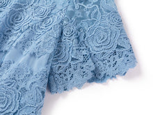 Peony Embroidered Dress | Blue