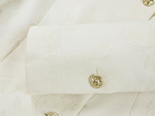 Silk Peony Jacquard Jacket | Beige