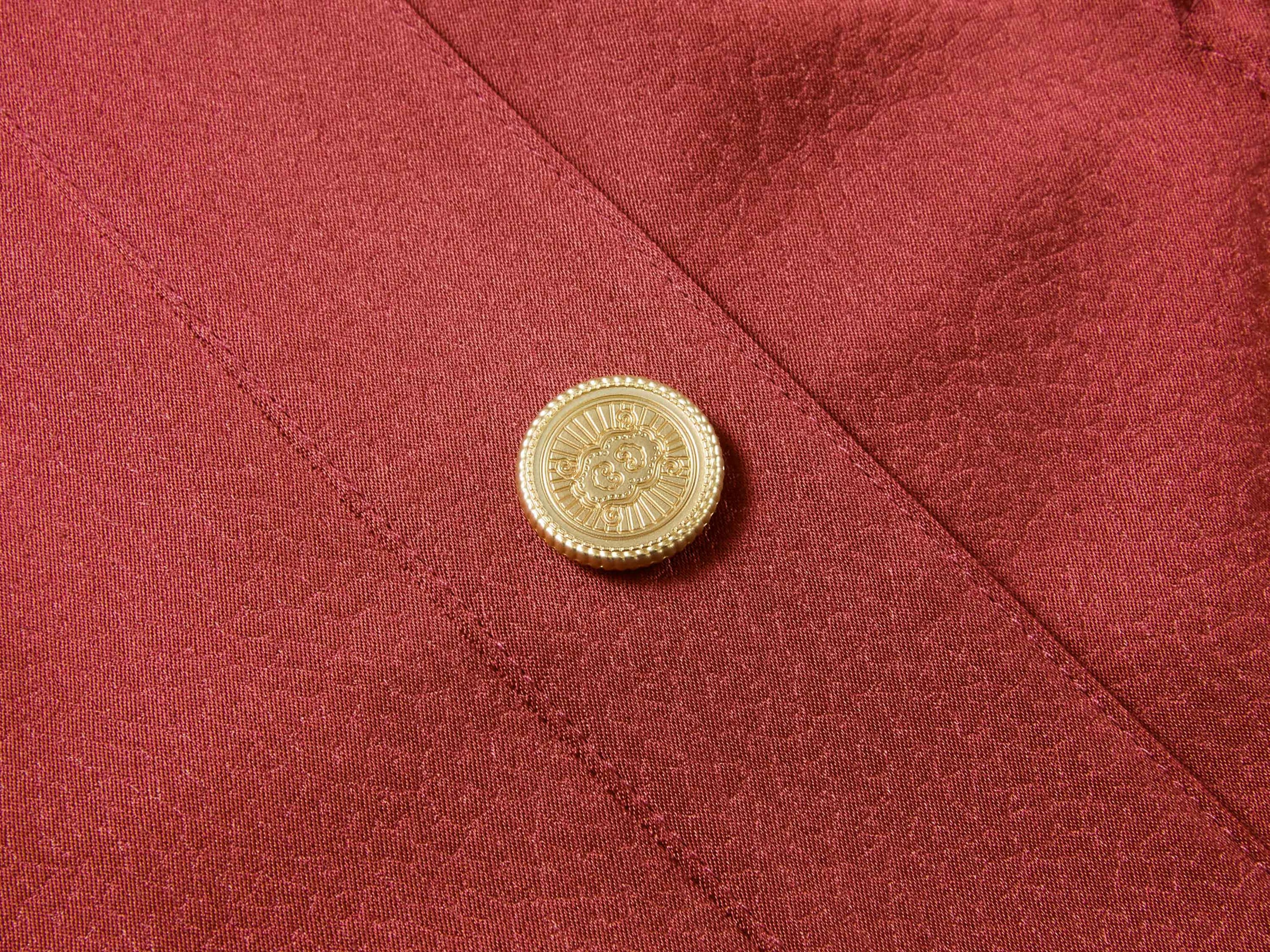 Waist-Defining Coat | Wine Red