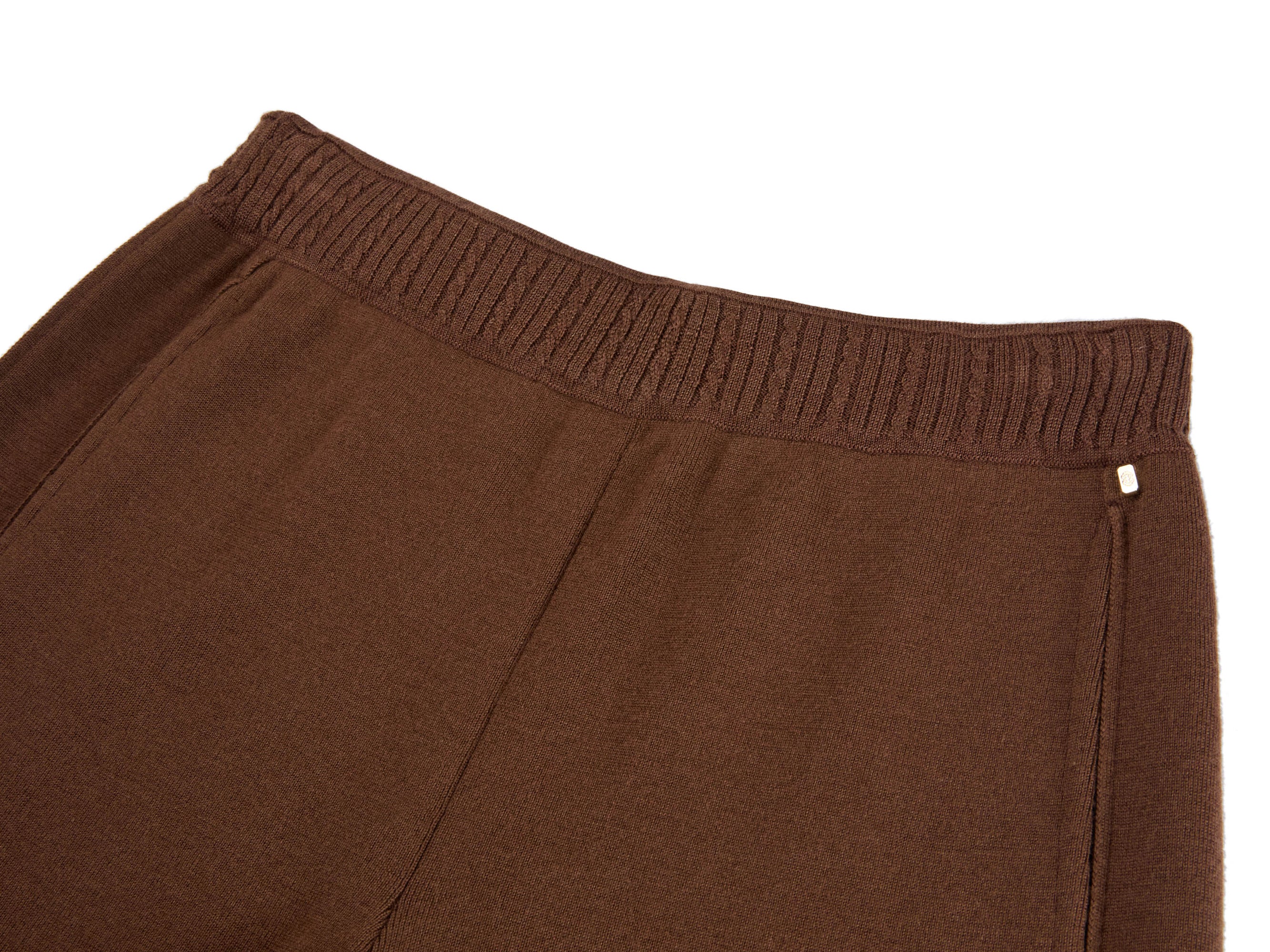 Wool Cashmere Straight-Leg Pants | Brown