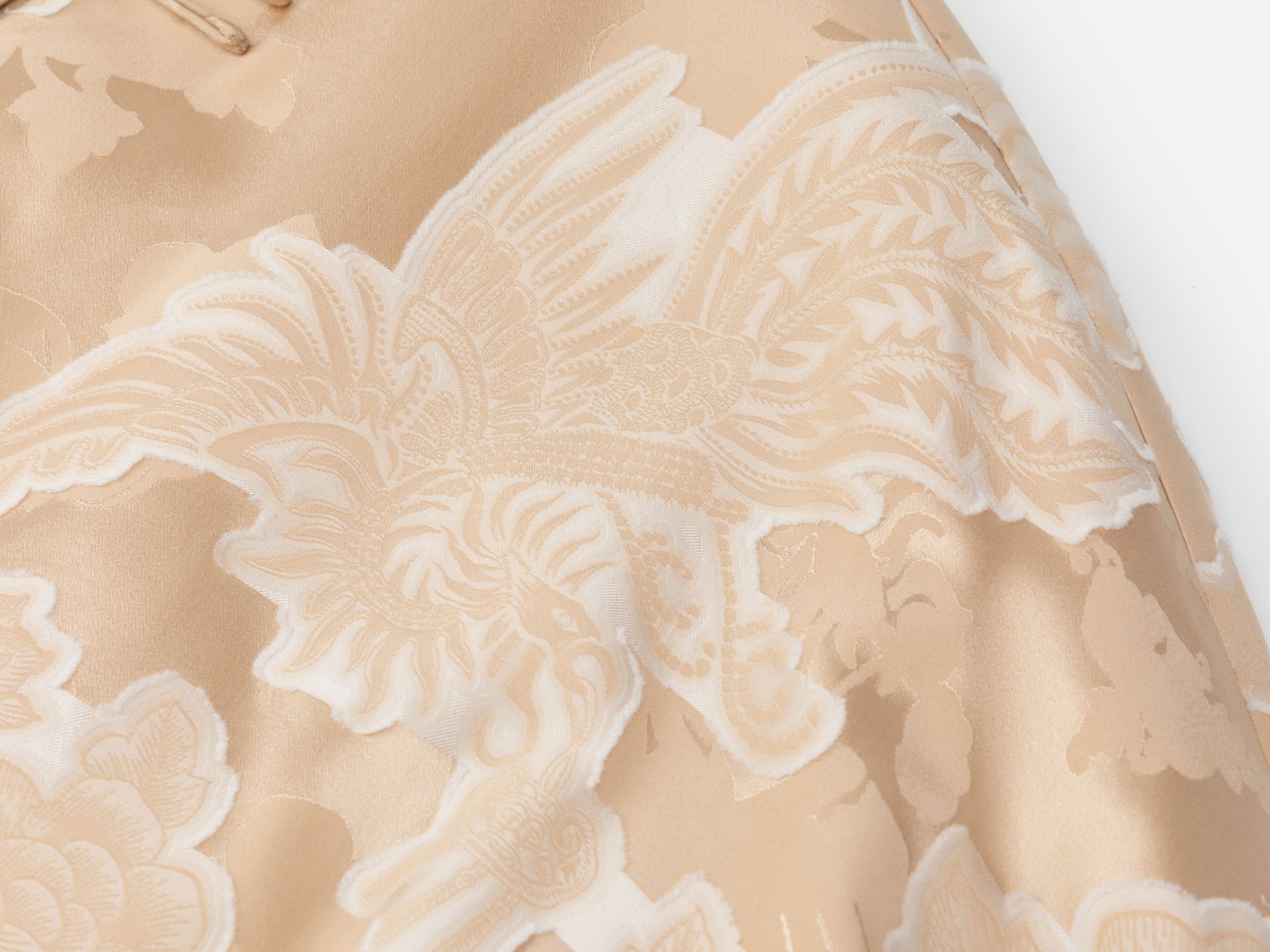 Mulberry Silk Chinese Style Neo-Chinese Silk-Padded Jacket | Beige
